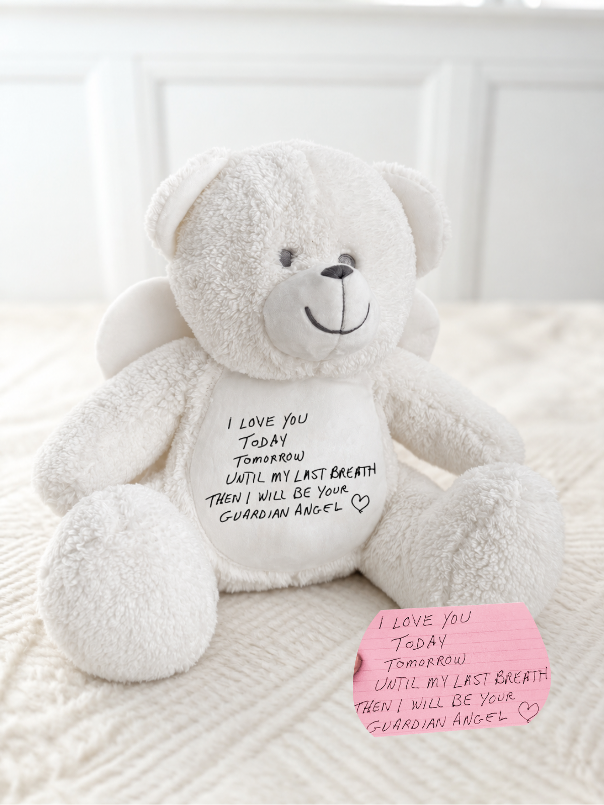 Personalised Teddy with Handwriting Ayla & Lara