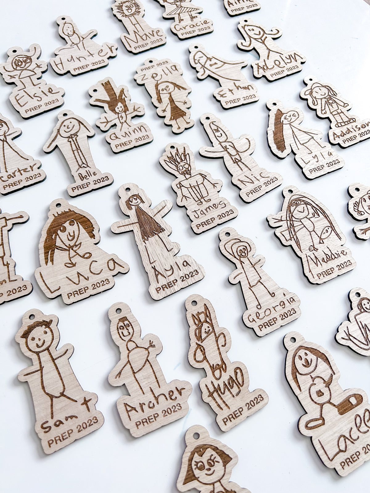 Bulk Classroom Gifts: Kids Drawing Ornaments