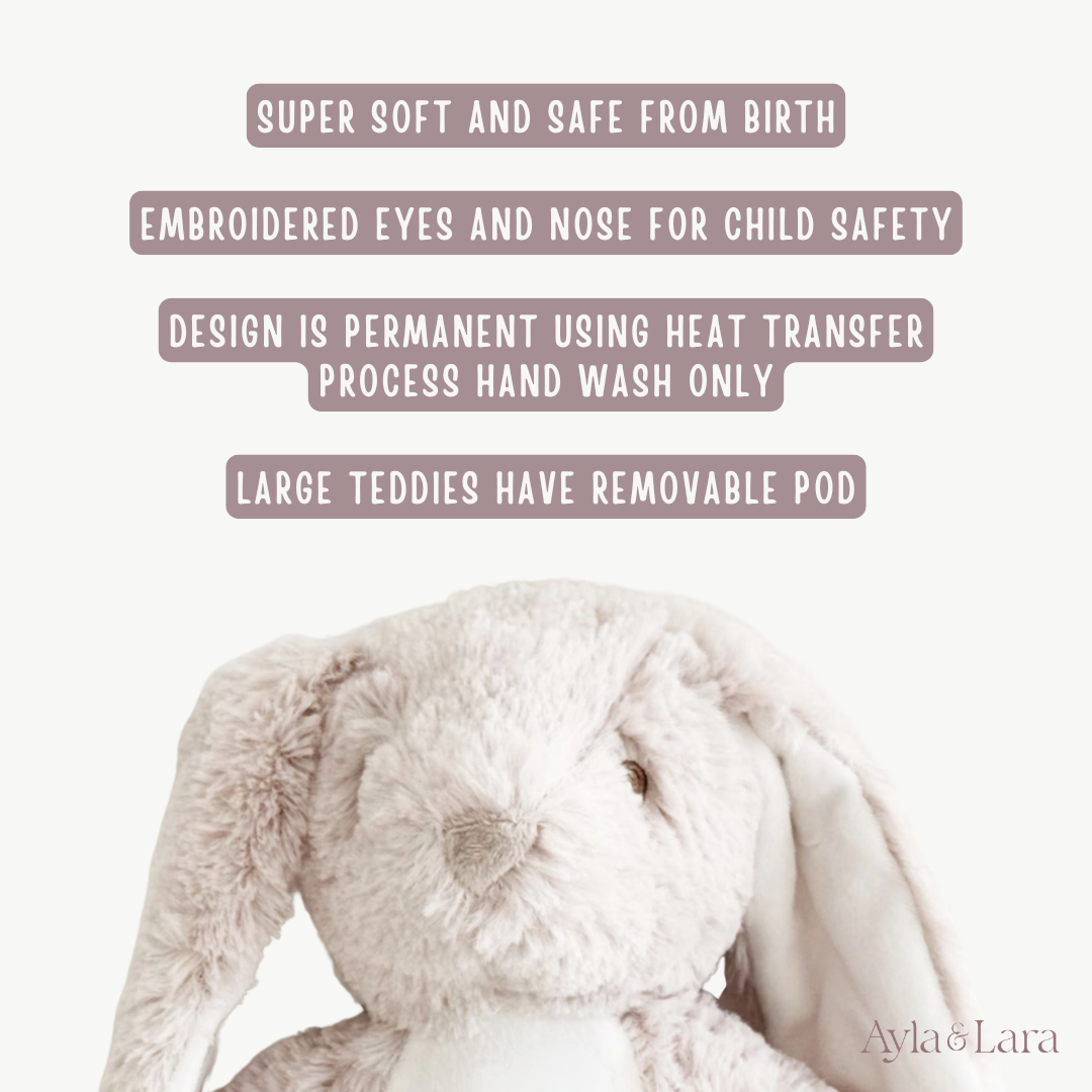 Personalised Teddy Baptism Christening Gift Ayla & Lara
