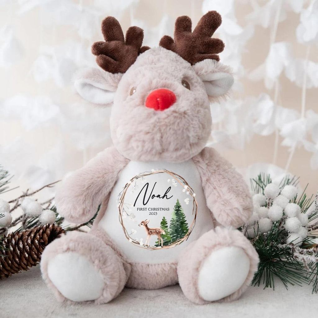 Personalised Christmas Reindeer Teddy | Various Designs - Ayla & Lara
