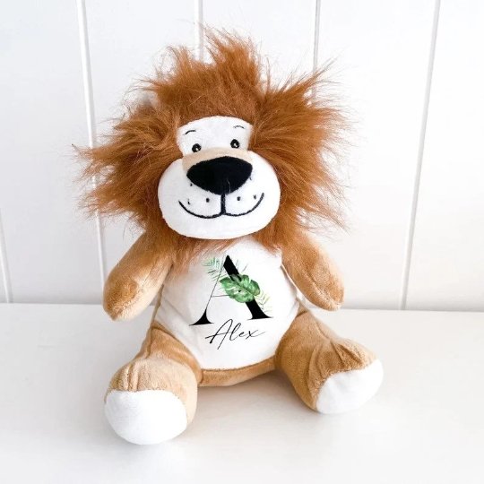 Personalised Lion with Jungle Style Initial - Ayla & Lara