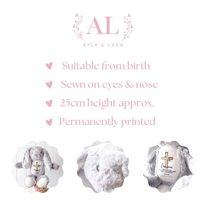 Personalised Teddy | New Baby Design 1 - Ayla & Lara