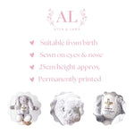 Personalised Teddy | New Baby Design 3 - Ayla & Lara