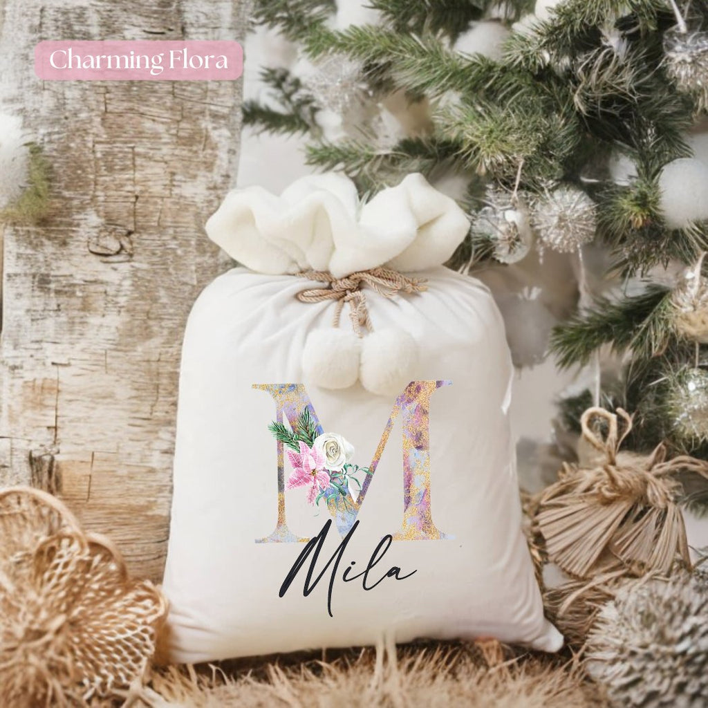 Personalised Velvet Christmas Santa Sack | Various Designs - Ayla & Lara