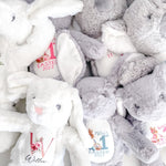 Personalised White Bunny - Initial - Ayla & Lara